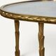 Maison Baguès coffee table in gilded bronze and aged mirror – 1950s