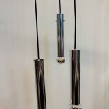 3-Light Tubular Chrome Cascade Pendant Light