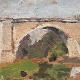 Pochade representing a viaduct
