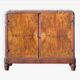 Art Deco buffet with 2 doors, wooden and marble Art Deco furniture.