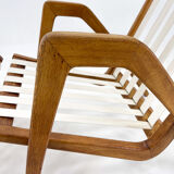 Pair of 1970s Jan Vaněk Oak Armchairs, Czechoslovakia
