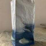 Vintage crumpled porcelain vase