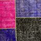 Distressed Vintage Turkish Patchwork Rug 221x150 cm Wool Medium