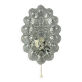 60s 70s wall lamp made of glass & metal bubble wall sconce space age design