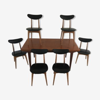 Scandinavian teak and imitation set