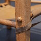 Leather safari chair