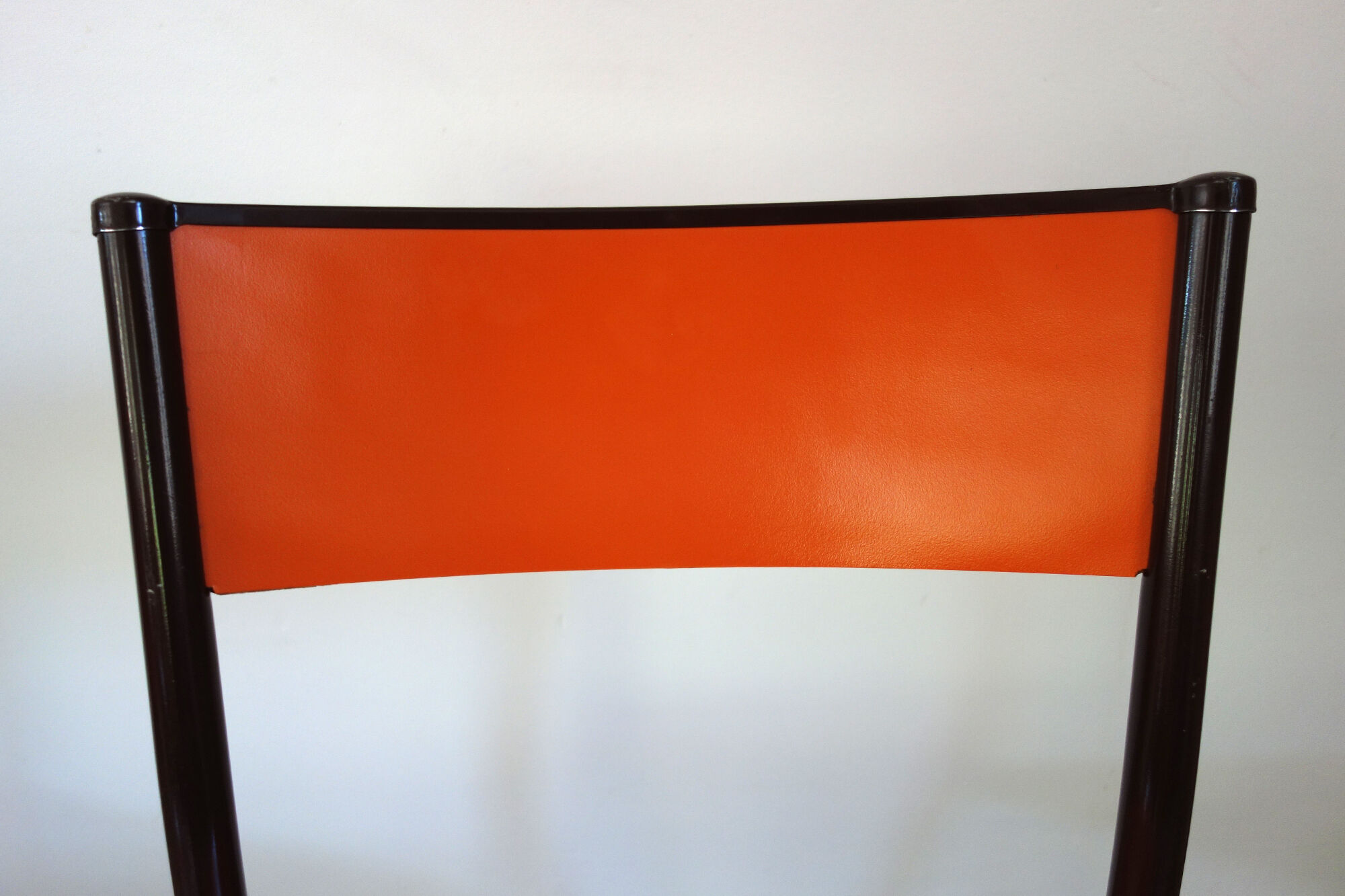 Set of 4 orange school chairs
