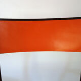 Set of 4 orange school chairs