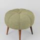 Up to Six Charming Zigzag Midcentury Stools, Pouf, Ottoman, Footstools, 1950s