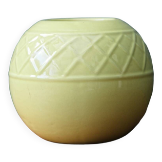 Vase boule jaune, années 50