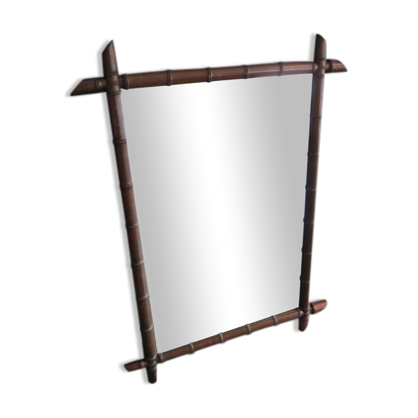 Antique bamboo mirror
