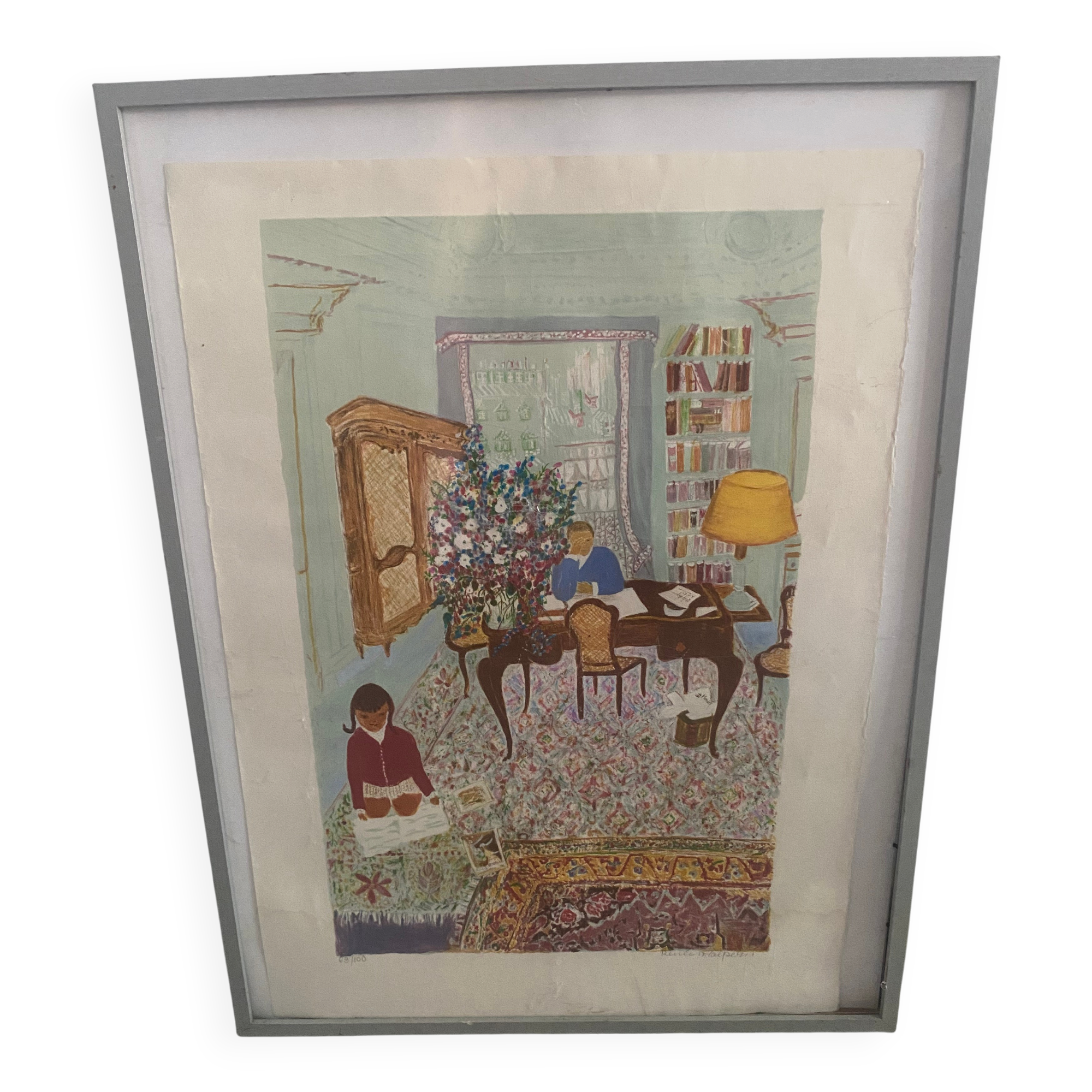 Numbered and signed lithograph by Renée Halpern.