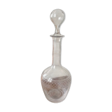 Vintage 60s chiseled glass decanter