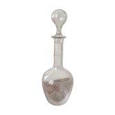 Vintage 60s chiseled glass decanter