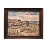Painting old landscape painting old painting landscape signed Chabrol