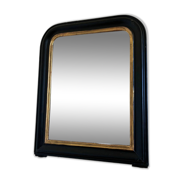 Antique French Louis Philippe mirror – black and gold, late 19th century