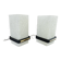 Pair of Arlus wall lights in perspex, gilded brass and lacquered metal, 1960s