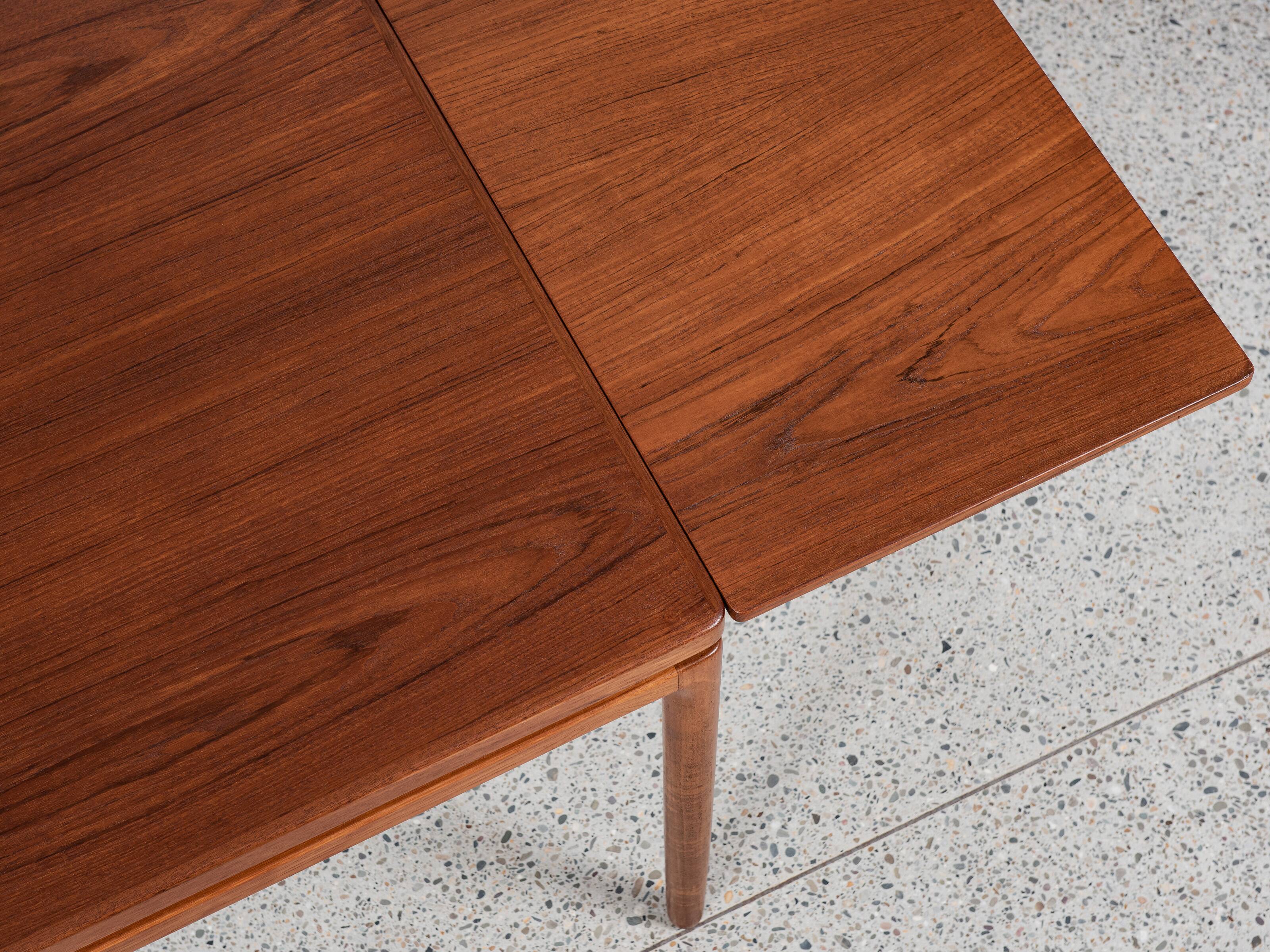 Midcentury Danish smaller dining table in teak by Christian Linneberg 1960s