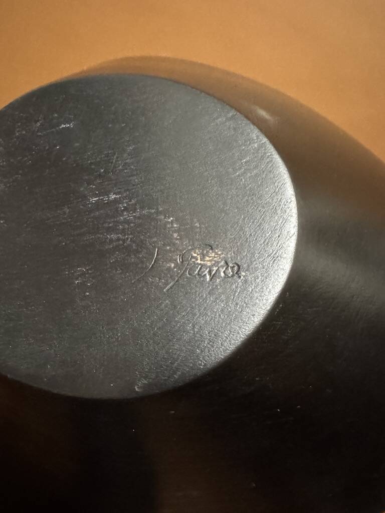 corbeille a fruit bois noir signé