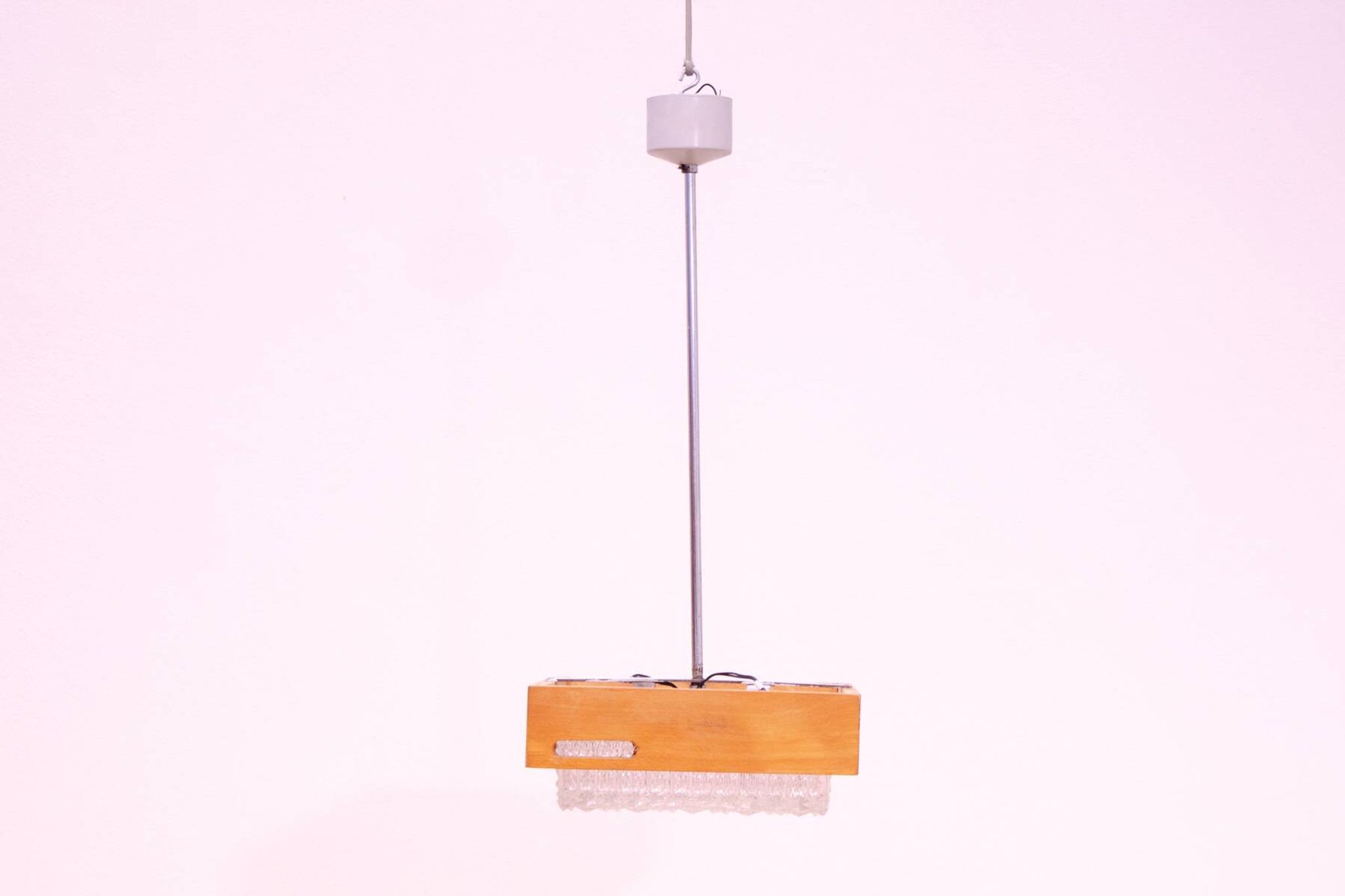 Eastern Bloc Brutalist Pendant Lamp, 1970s, Czechoslovakia