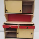 Old toy, vintage kitchen buffet