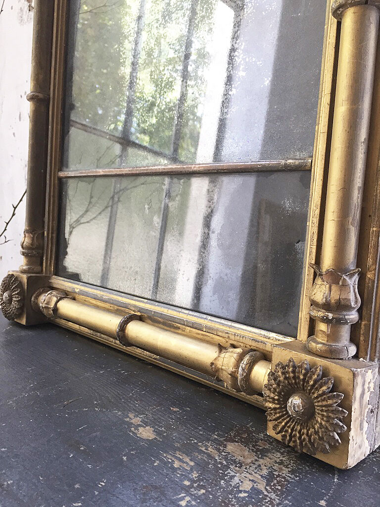 18th century mercury mirror 119x56cm