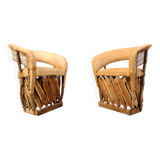 Vintage art populaire mexican dining chairs set of 6, 1970s