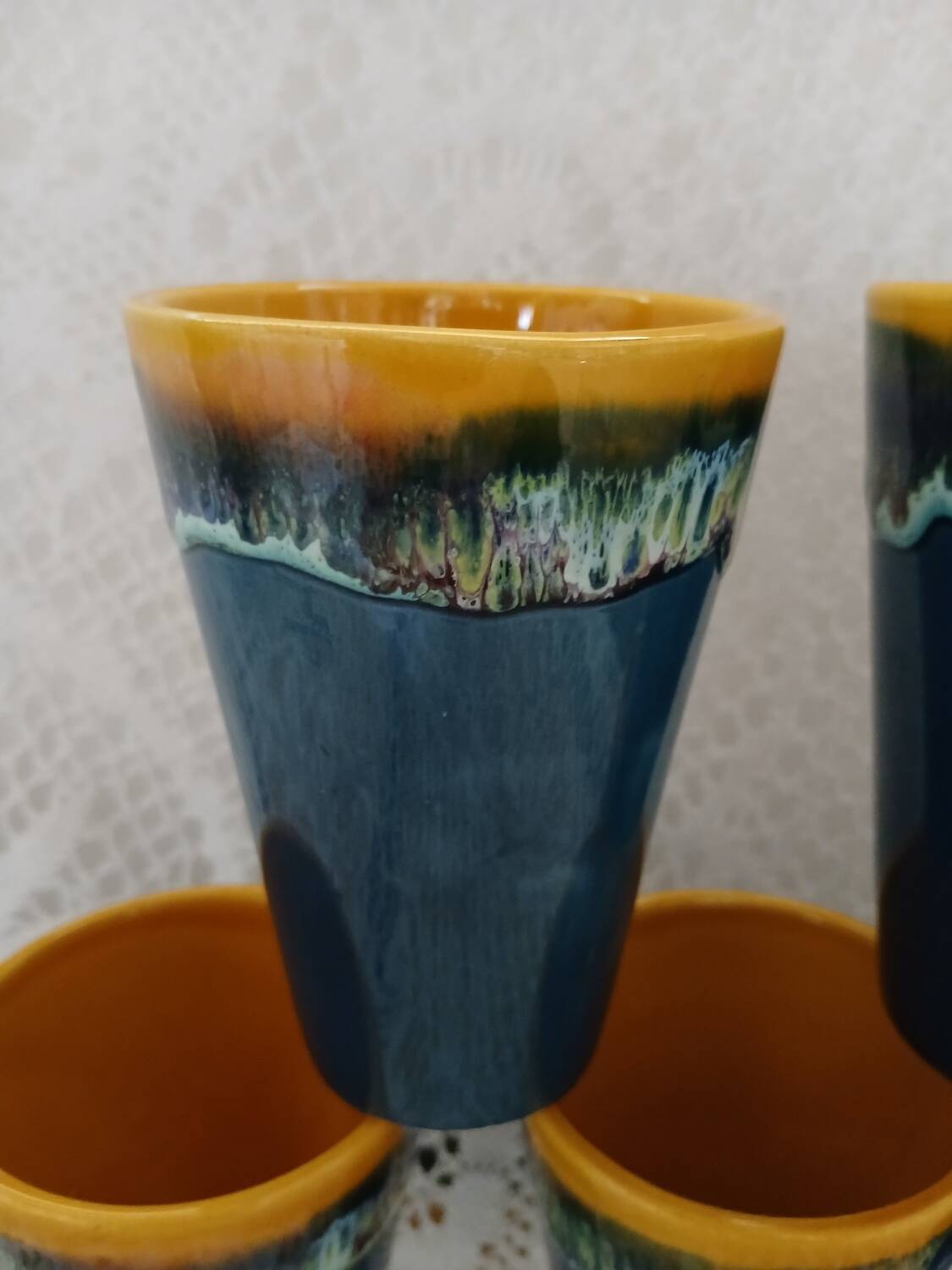 5 old Vallauris mugs / mazagrans