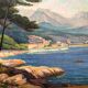 Manant Jean Baptiste peinture huile signée petit port de méditerrannée cote d'azur