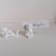 Lot 6 knife holders and 6 porcelain place markers putti angels