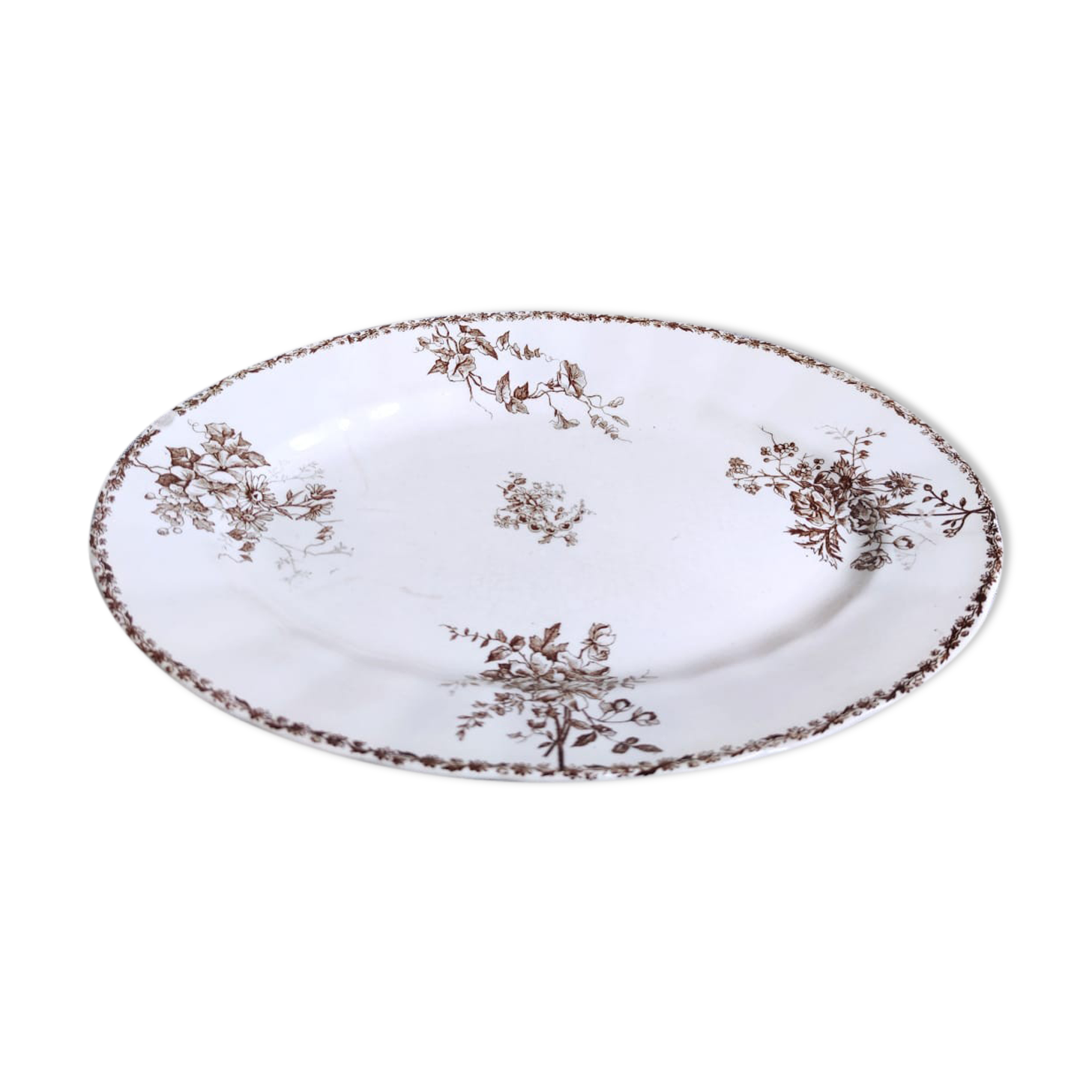 Large oval dish HB-Cie Service Moscow Iron Earth