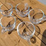 Quintet transparent glass coffee cups