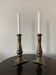 Lot de 2 bougeoirs en bronze massif