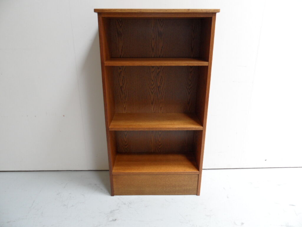 Vintage oak open bookcase