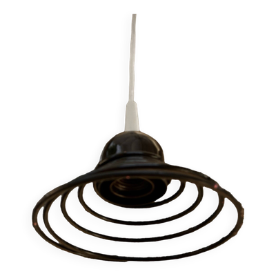 Lampe à suspension à ressort massive 027043, Belgique, années 1970.