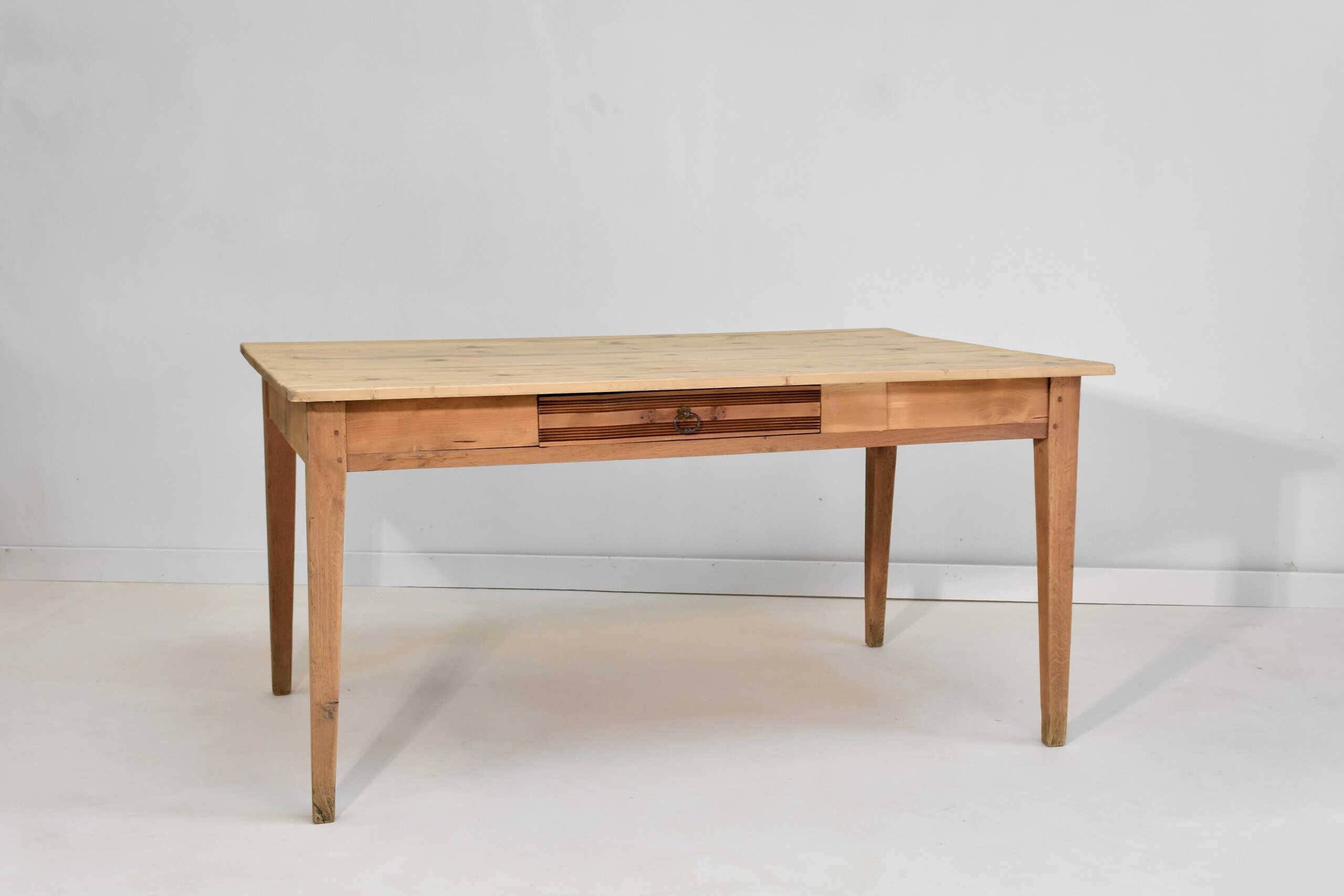 Vintage farmhouse table, oak legs