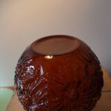 Art Deco pressed glass ball vase