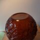 Art Deco pressed glass ball vase
