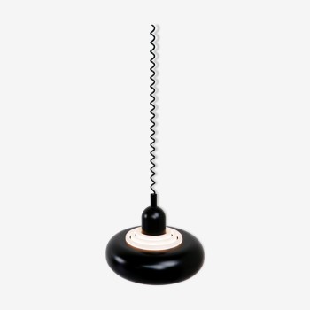 Lampe suspendue noire, Knud Christensen, années 1970