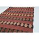 1970s Vintage Turkish Oushak Handmade Wool Cotton Red Runner Rug 140x353