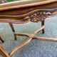 2 Louis XV style chairs in solid oak with rush seating from La Meublerie Meulin.