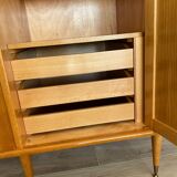 Chene and rattan cabinet