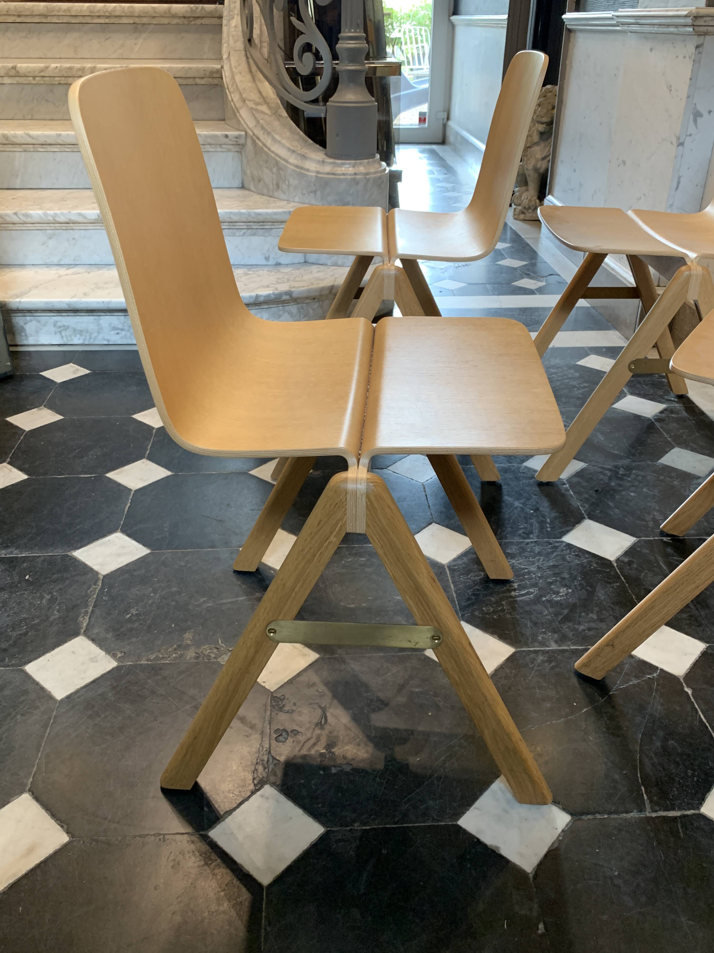 Set of 4 stackable chairs, Ronan & Erwan Bouroullec for HAY Copenhagen.