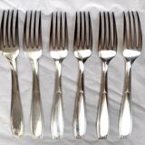 Christofle cutlery set - 11 fourchettes de table et 11 cuillères à soupe - Art déco - Métal argenté