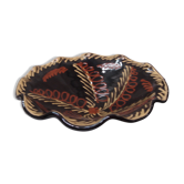Plat godronné, faience Alsace 1950