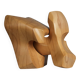 Interlocking abstract wood sculpture by Joop van Bergen, Netherlands, 1980s