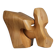 Interlocking abstract wood sculpture by Joop van Bergen, Netherlands, 1980s