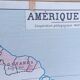 School poster wall map Rossignol Montmorillon South & North America