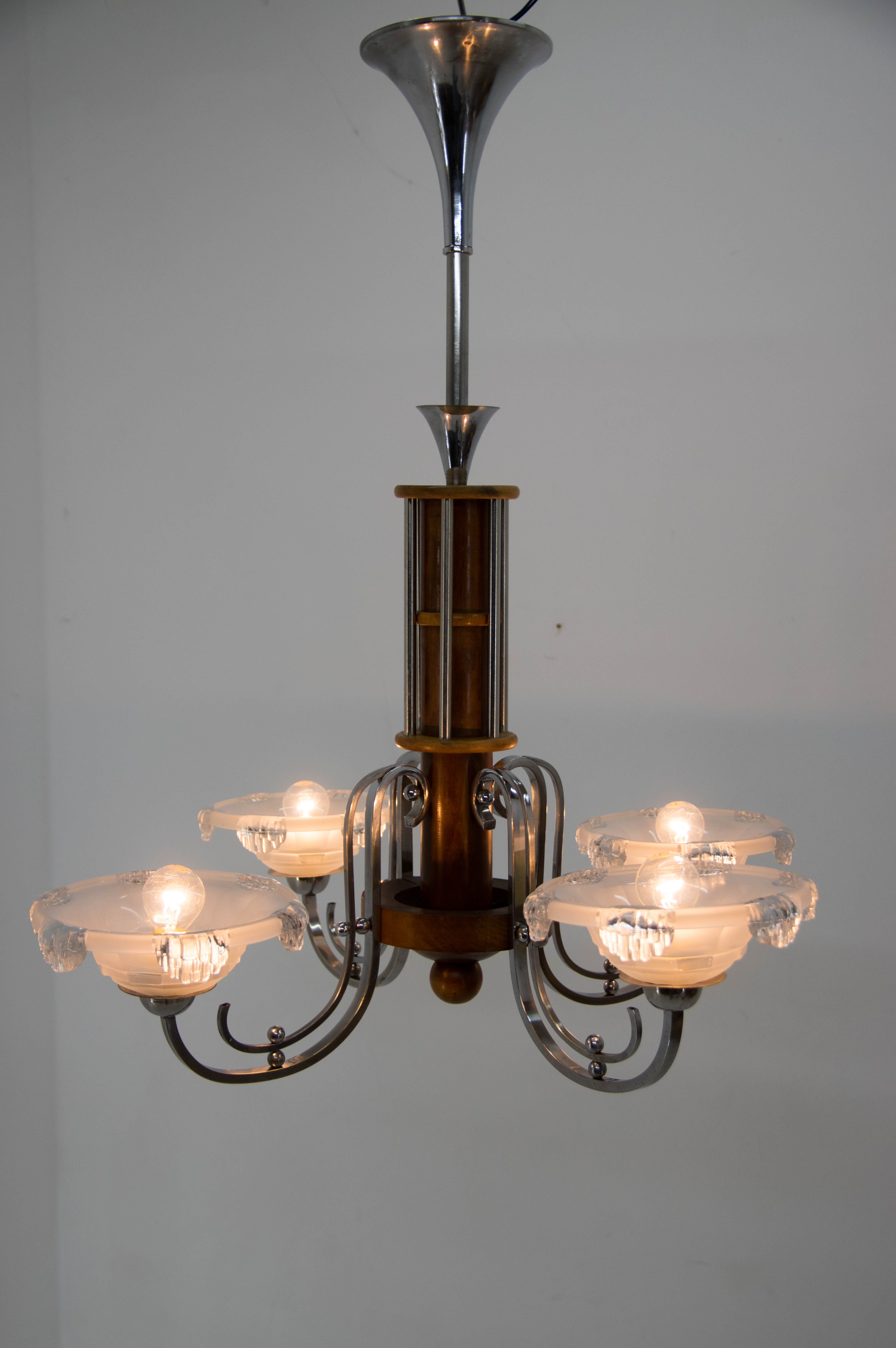 Art deco chandelier  1930s