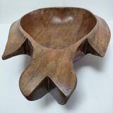 Zoomorphic cut fish wood carved vintage